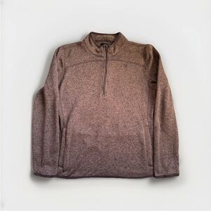 Browning Pullover Men’s Large Brown Quarter Zip Hunting Buckmark Fleece